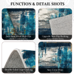 Three-piece kitchen rug set, non-slip and washable, abstract pattern kitchen hallway rug, soft and comfortable, suitable for sinks, floors, entrances, hallways and bathrooms. - Image 6