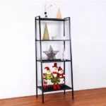 4 Tier Iron Bookshelf, Freestanding Metal Bookcase Storage Shelf for Books and Decor, 23.62 x 13.78 x 57.87 in, Black(Shipment from Walmart) - Image 4