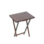 Modern Solid Wood Folding Tray Tables, Set of 2, Walnut (Shipment from Walmart) - Image 2