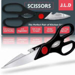 Food Scissors, Sharp Scissors with Nutcrackers, Bottle Opener, Can Opener, Vegetable Cutting Scissors, Chopping Scissors, Multi-Purpose Utensil Gadgets(USPS shipping, pickup supported) - Image 2