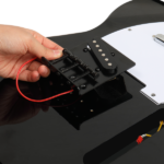 DIY 6 String TL Style Electric Guitar Kits with Mahogany Body, Maple Neck and Accessories Black - Image 4