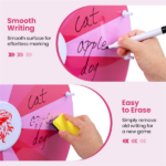 24" Spinning Prize Wheel with Foldable Stand Stand-Up & Tabletop Fortune Wheel - Pink - Image 6