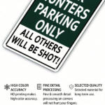 CIFbuy NO PARKING DEER HUNTERS ONLY Metal Sign 8x12, Rustic 2D Flat Outdoor Wall Art Waterproof, Waterproof, Unframed Plaque Home Decor Gift ONLYikTok, ONLYikTok, roof Self-icckup Logiopft - Image 5