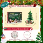 Christmas Tree Building Toy - 701 Pcs with 24-Day Countdown Calendar, 30 LED Warm Lights (USB Powered) - Santa, Ornaments, Snowflake Topper - Educational Blocks for Kids 3-6, Tabletop Decor - Image 7