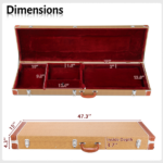 High Grade Electric Guitar Square Hard Case Flat Yellow - Image 10