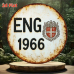 CIFbuy 1pc England 1966 Vintage Football Trophy Wall Plaque, 8-Inch Round Retro English Flag Emblem Aluminum Decor For Man Cave Bar Roo TikTok, TikTok, etro Self-pickup Logiopics - Image 7