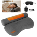 Heated Neck Pillow with 3 Heat Levels, 55D Memory Foam Cervical Pillow for Neck Pain Relief, 30 Mins Auto Off Heating Pillow for Home Office Travel, Zero Pressure Memory Foam Neck Support Pillow with Auto Shut Off & Overheat Protection - Image 4