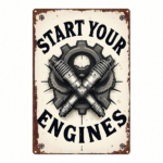 CIFbuy 1pc 8x12 Inch Tin Sign Gear Spark Plug Classic Character Design, Vibrant Retro Metal Plaque For Bedroom Home Theater Wall Decor TikTok, TikTok, Self-pickup Logiopics - Image 7