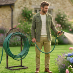 Garden Hose Holder, Water Hose Holder Stand with Storage Basket, Heavy Duty Freestanding Garden Hose Hanger Storage Rack with 4 Spikes for Outside Yard Lawn Farm, Bronze - Image 11