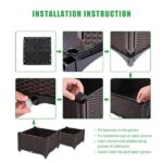 2Pcs Free Splicing Injection Planting Box Brown - Image 40