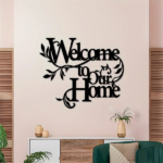 CIFbuy Alluring Metal "Welcome To Our Home" Wall Sign: Charming Wall Decoration Pendant. The Inviting Welcome Sign Is a Delightful Part of Home Decor, Creati(TikTok/temu self-pickup orders) - Image 2