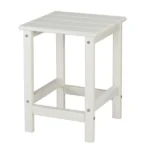 36*36*47cm Single Layer Square HDPE Side Table White - Image 9