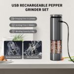 2PCS of electric salt and pepper grinders - battery-powered, adjustable for grinding fineness, suitable for home kitchens, made of durable plastic (not available on Walmart platform) - Image 2