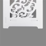Wood-plastic Board Six Tiers Carved Shoe Rack White B - Image 5