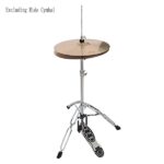 Professional Pedal Control Style Drum High Hat Cymbal Stand with Pedal Silver & Black - Image 12
