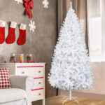7FT Iron Leg White Christmas Tree with 950 Branches - Image 6