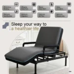 Twin-XL Electric Lift Bed for Seniors - Wired Remote Control with One-Touch Backrest Lift & Leg Lowering, Fall-Safe Rails, Safe Standing/Sitting/Lying Aid - Image 10