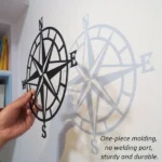 CIFbuy Metal Baked Paint Nautical Compass Rose Wall Art Vintage Navigation Decor (TikTok, temu pickup) - Image 4