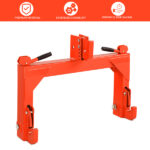 3 Pt Quick Hitch Adapter For Category 1 & 2 W/ Adjustable Bolt Tractor 3000lb,Orange - Image 15