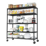 Heavy Duty Storage Shelves 55.12" W Wire Shelving Unit with Wheels 3200LBS NSF Metal Shelves for Storage Adjustable Garage Storage Rack Pantry Shelf Commercial Shelving, 75.59" H X 55.12''W X 23.62 - Image 7