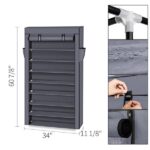 10 Tiers Shoe Rack with Dustproof Cover Closet Shoe Storage Cabinet Organizer Gray - Image 5