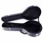 Replace 78204243 Hardshell A-Style Microgroove Pattern Leather Wood Mandolin Case Black