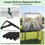 3-in-1 Metal Raised Garden Bed with Mini Greenhouse Cover, Elevated Planter Box - Gray - Image 6
