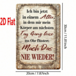CIFbuy 1pc German Inspirational Text Wooden Wall Plaque, 7.87*11.81 Inch" Inch Weatherproof Rust, 2D Flat Unframed Sign For Home Dec PlaikTok, PlaikTok, t Self-pickup Logiopics - Image 2