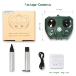 Upgraded Ultrasonic Animal Repeller, Solar Powered Pest Deterrent with PIR Motion Sensor, LED Flashing Light, IPX6 Waterproof, Dual Speakers 5000 Sq.ft Coverage, Repel Cat Dog Squirrel Raccoon Deer for Yard Garden - Image 11