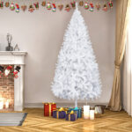 7FT Iron Leg White Christmas Tree with 950 Branches - Image 7