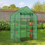 Mini Walk-in Greenhouse with PE Cover, 4-Shelf Indoor Outdoor Plant Gardening Green House for Garden Backyard, 56" x 29" x 77", Green - Image 18