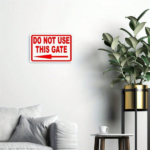 CIFbuy 1pc Do Not Use This Gate Metal Tin Sign, Sign, Safety Caution Rules Regulations Sign With Optional Directional Arrow, With Optional Directional Arrow, Unframed 8x12in This Gate MetikTok, This Gate MetikTok, Optional Directional Arrow Self-utckup Logiopin