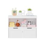 Book Organizer, toy Storage Cabinet Organizer, White - Image 7