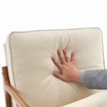Same Code 16753613 Oak Armrest Oak Upholstered Single Lounge Chair Indoor Lounge Chair Off-White - Image 17