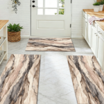 Three-piece kitchen rug set, non-slip and washable, abstract pattern kitchen hallway rug, soft and comfortable, suitable for sinks, floors, entrances, hallways and bathrooms. - Image 8
