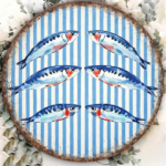 CIFbuy Vintage Sardine Wall Sign Round Seafood Plaque Mediterranean, "" Vintage Sardine, Wall Sign Round Seafood Plaque Mediterranean Nautical Decor TikTok, Temu Self-pickup Logiecics - Image 2