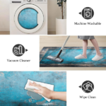 Three-piece kitchen rug set, non-slip and washable, abstract pattern kitchen hallway rug, soft and comfortable, suitable for sinks, floors, entrances, hallways and bathrooms. - Image 5
