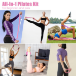 14Pcs All-in-One Pilates Kit, Pilates Ring Yoga Ball Resistance Bands Set with Carry Bag, Full Body Workout Equipment for Home Gym Travel - Image 5