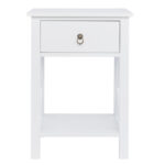 White Wood Grain Density Board Three Drawers Wooden Filing Cabinet - Image 23