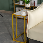Same Code 12358417 Marble Simple C-Side Table [30x48x61cm] White - Image 13