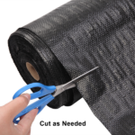 4*100ft Black Weeding Cloth Polyethylene Foldable - Image 2