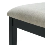 2-Piece Modern Scandinavian Dining Chairs, Curved Wood Backrest with Gray Fabric Seat, Finish for Dining Room and Apartment, Easy to Assembly -BLACK - Image 14