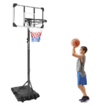 16" Portable Basketball Hoop Outdoor | 5.6ft ~7ft Stepless Adjustable Height Basketball Goal System for Driveway, Backyard, for All Ages,Basketball Goal System Indoor Outdoor for Kids Teens Adults - Image 8