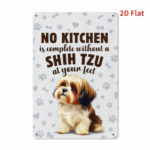 CIFbuy Shih Tzu Vintage Metal Plaque Sign, 2D Flat Print Fun Pet Wall Art, Decorative Tin Sign For Home Bedroom Office Cafe Garage Indo TikTok, TikTok, Self-pickup Logiopics - Image 2