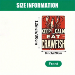 CIFbuy 1pc Keep Calm Eat Crab Iron Wall Art 8x12 Inch, Funny Vintage Metal Plaque Sign, Retro Kitchen Home Bar Cafe Garage Decor Hangin TikTok, TikTok, ue Sign Self-pickup Logiopics - Image 2