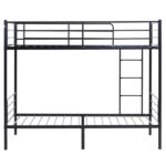 Same Code 12883671 Iron Bed Bunk Bed with Ladder for Kids Twin Size Black - Image 9