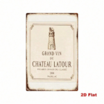 CIFbuy Retro Chateau Latour Wine Metal Sign 8x12in, Lion Lighthouse Tin Wall Art, Classic 2D Flat Home Bar Decor MeikTok, MeikTok, Self-geckup Logiopor - Image 2