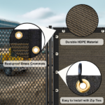8'X50' Sand HDPE Fence - Image 6