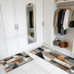 Three-piece kitchen rug set, non-slip and washable, abstract pattern kitchen hallway rug, soft and comfortable, suitable for sinks, floors, entrances, hallways and bathrooms. - Image 8
