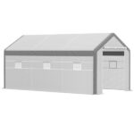 20' x10' x 9' Walk-in Greenhouse with Roll Up Door With 6 Closeable Windows - Image 2